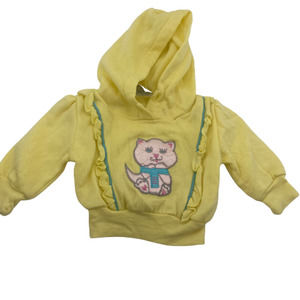 Vintage Panda Bear Brand Cat Sweatshirt Soft Baby 6-9 Months Embroidered